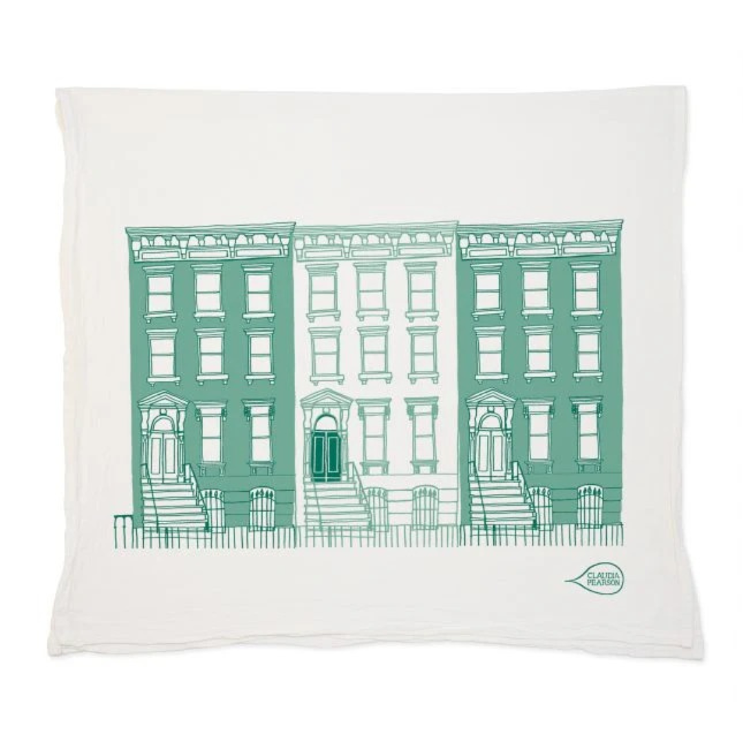BROOKLYN MADE | Blue Brooklyn Brownstone Tea Towel