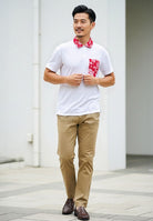 ANS.EIN | PERANAKAN PAWS Unisex Adult White Polo Shirt