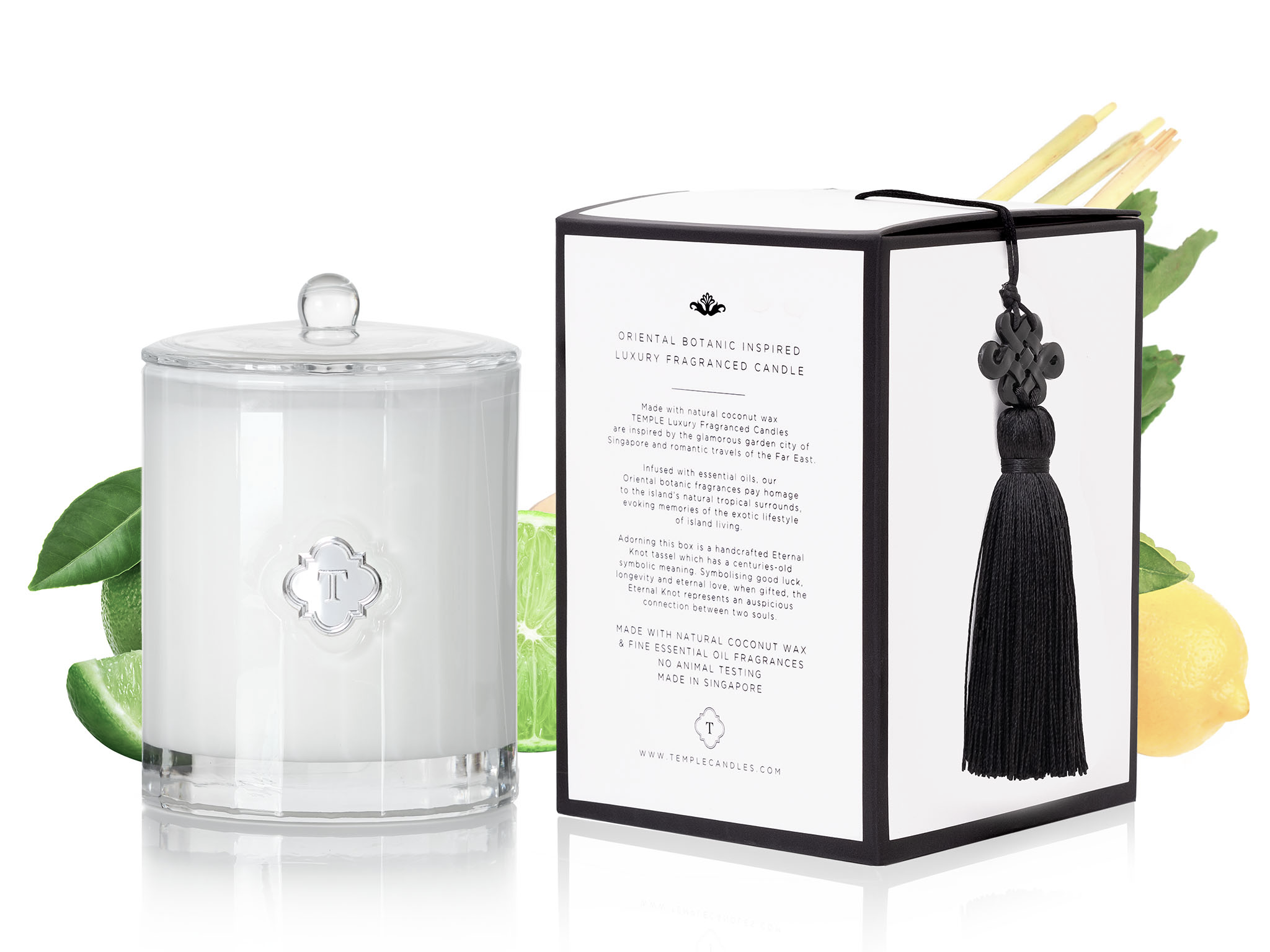 TEMPLE CANDLES | Luxury Fragranced Candle - Lemongrass & Ginger