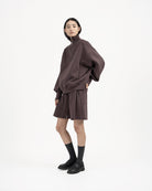 GRAYE | Pleated Sweatshorts - Fig