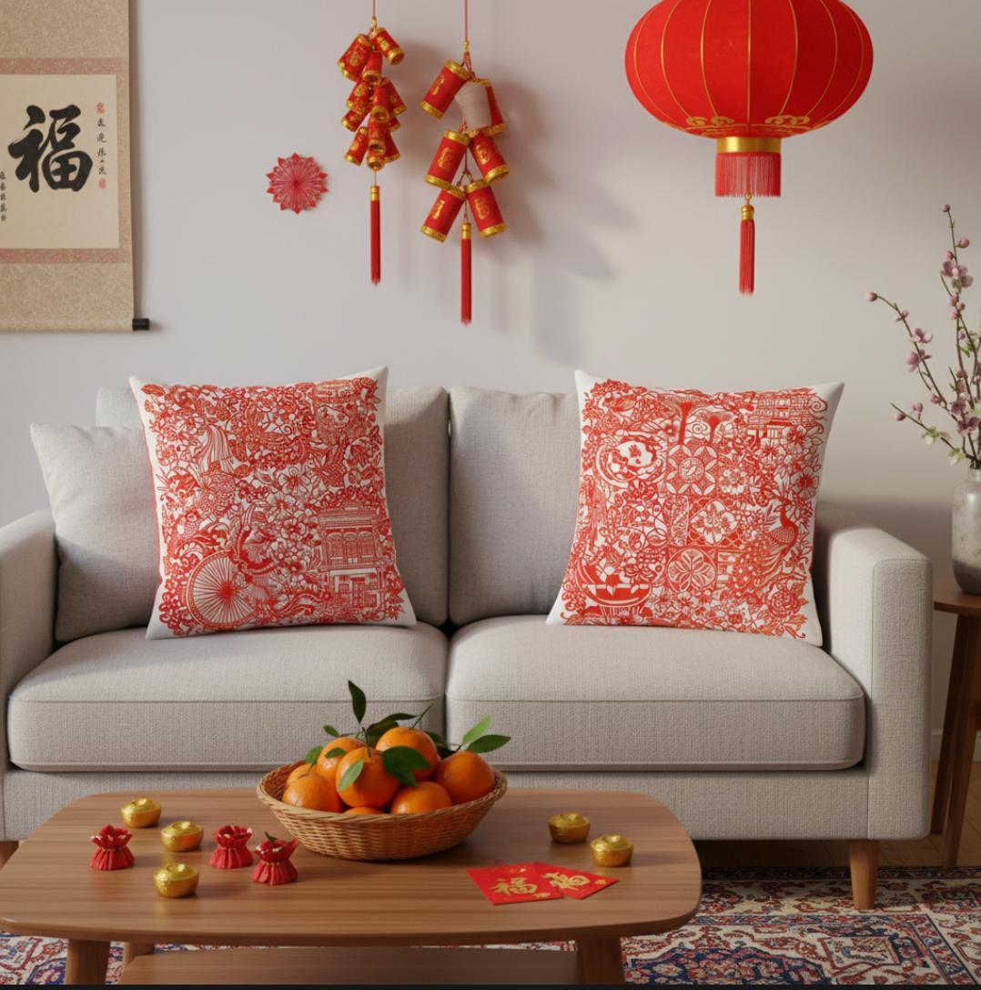 SINGLAPA | Singapore Papercut Cushion Cover