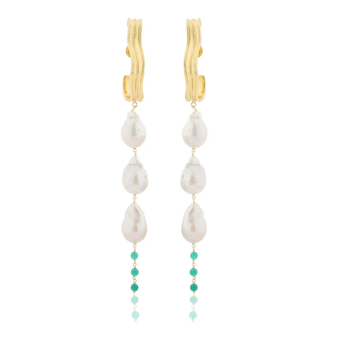 BOHEME BY VERO | Dune Long Pearl Earrings New Drops