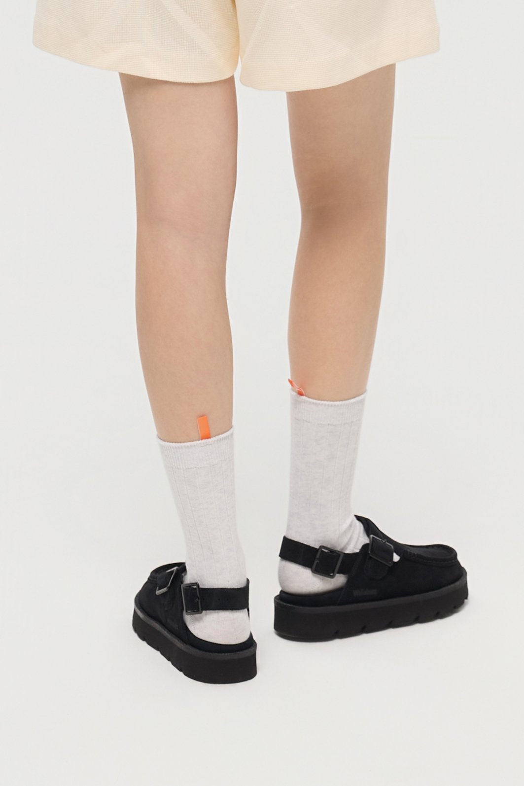 3EIGHTH | TAB Crew Socks in Grey Marl