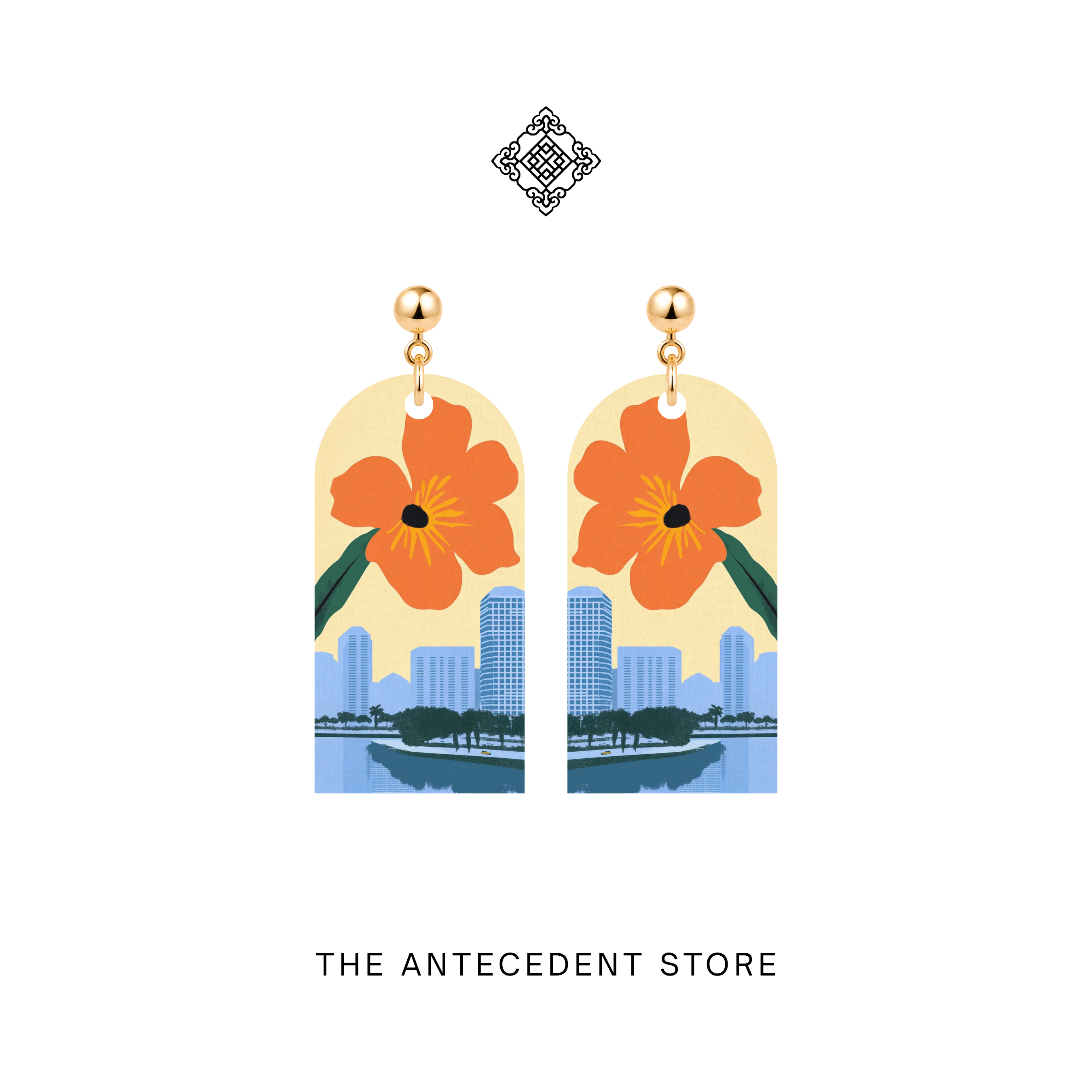 THE ANTECEDENT STORE | Singapore Skyline Earrings | Island Colours Series No. 05