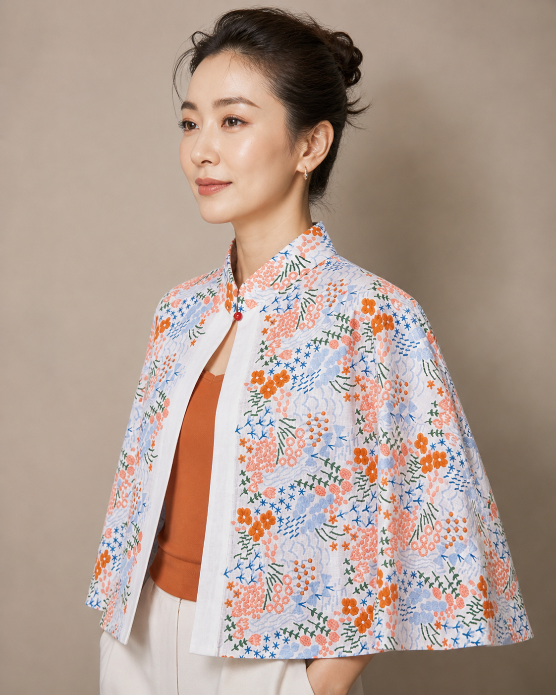 PAOPAO | 绣 XIU Floral Embroidery Cape (XIU-N)