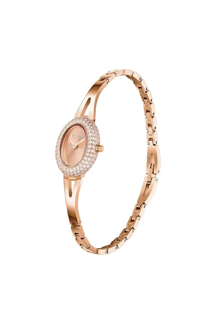 BLACK BY BLUE BRAVE | THCN N· I Mini Rose Gold Sunray Dial Jewelry Watch
