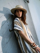 EDITION LIMITEE SINGAPORE | Shirt Dress Long | Charcoal Stripes