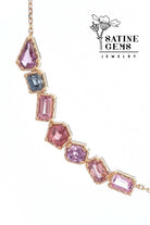 CREATIVE JEWELLERY STUDIO | 18k Solid Gold, Multicolor Spinel Necklace by Satine Gems Jewelry