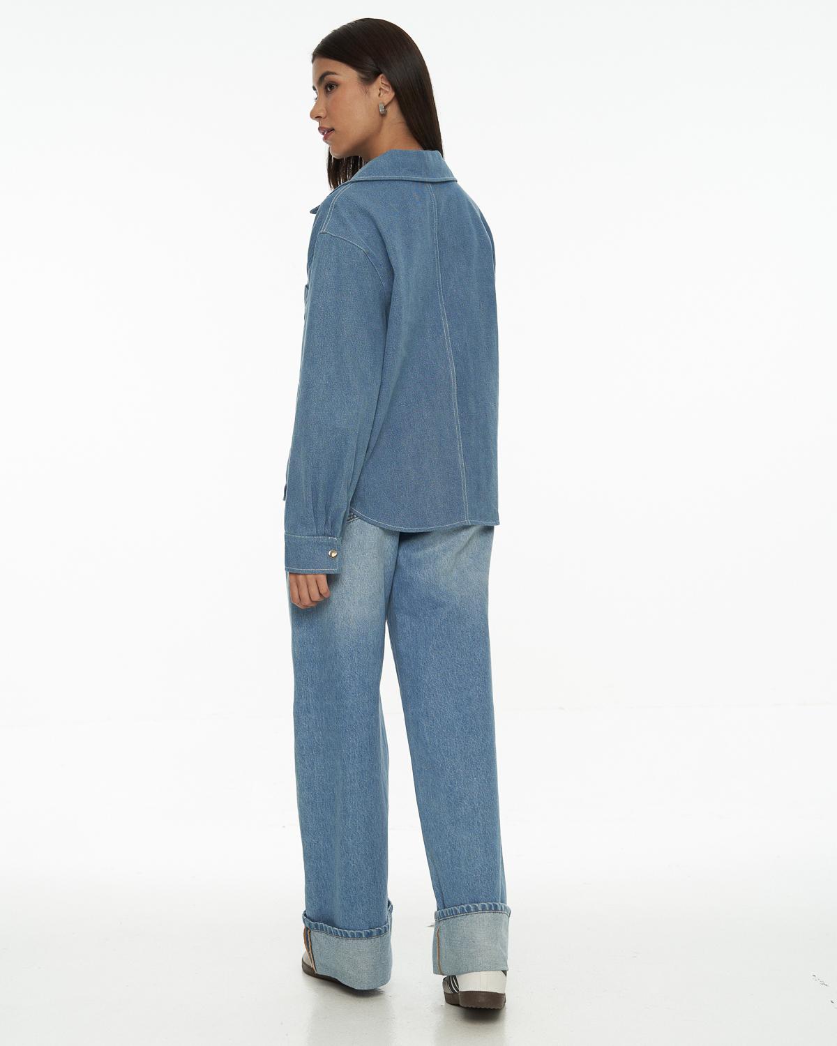DRESSINGPAULA | Denim Pullover Shirt