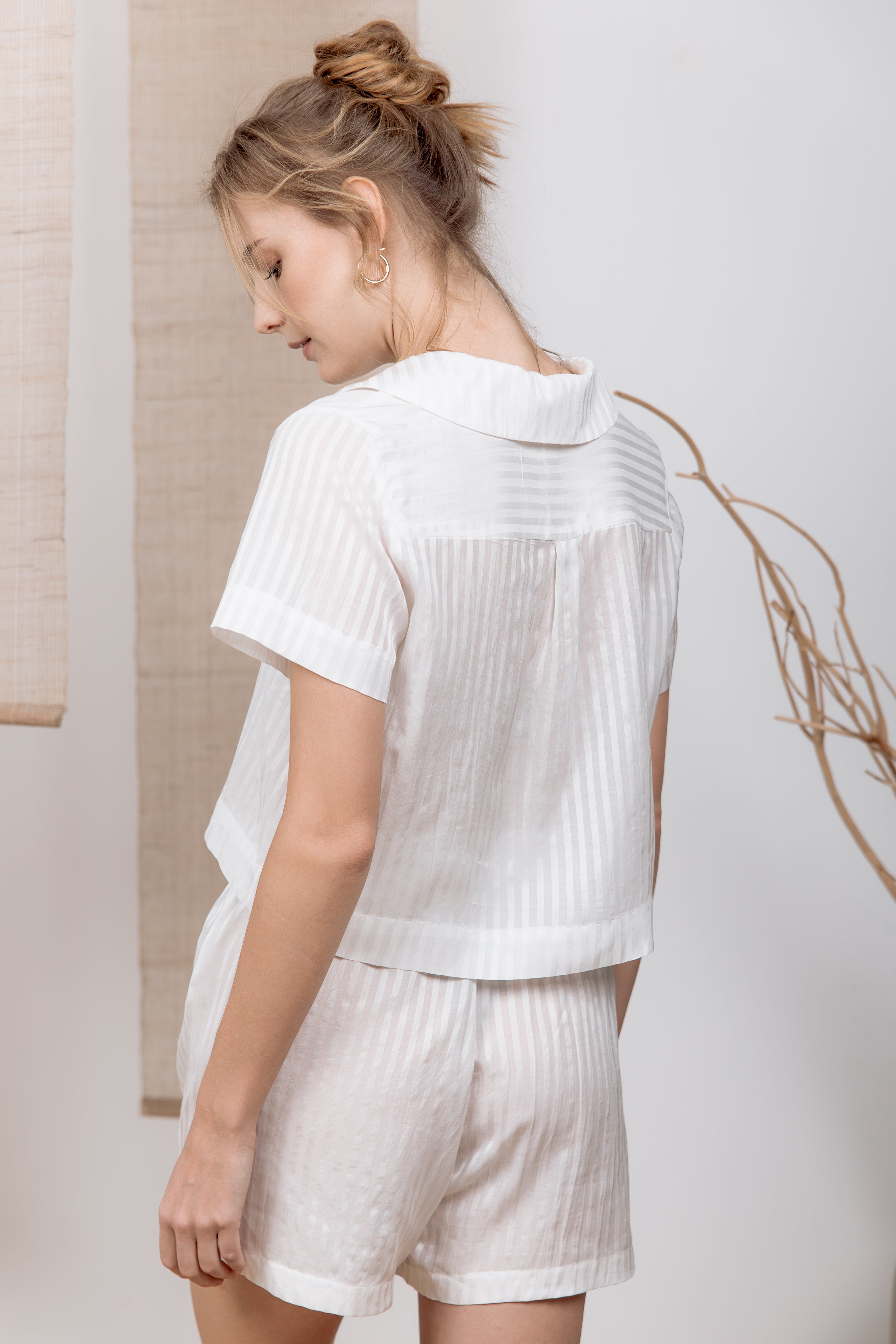 KATRUSS | PJ Set With Shorts, Sunlit Stripes