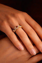 FOUNDATION JEWELLERS | 750 Y/G Peranakan Natural Diamond & Ruby Ring With 'Floral' Motif