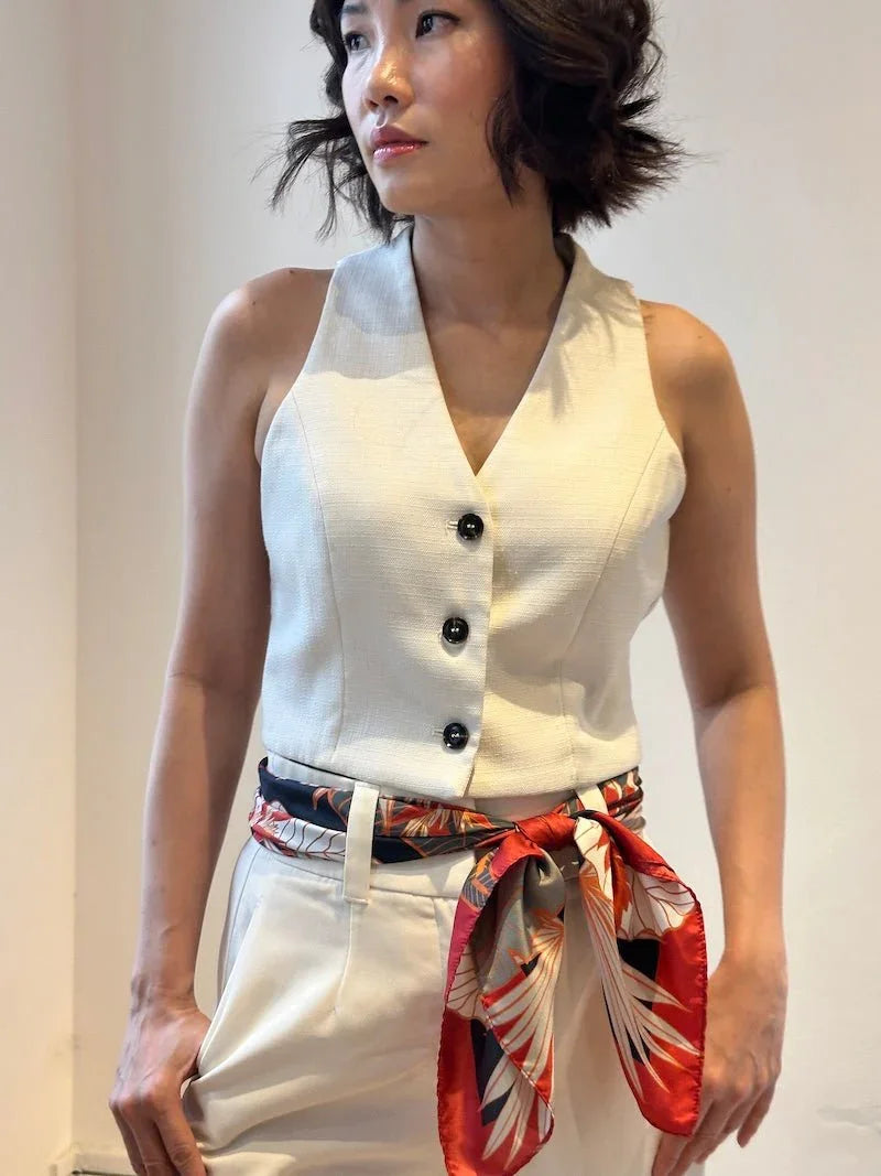 BINARY STYLE | Tropical Party Silk Scarf