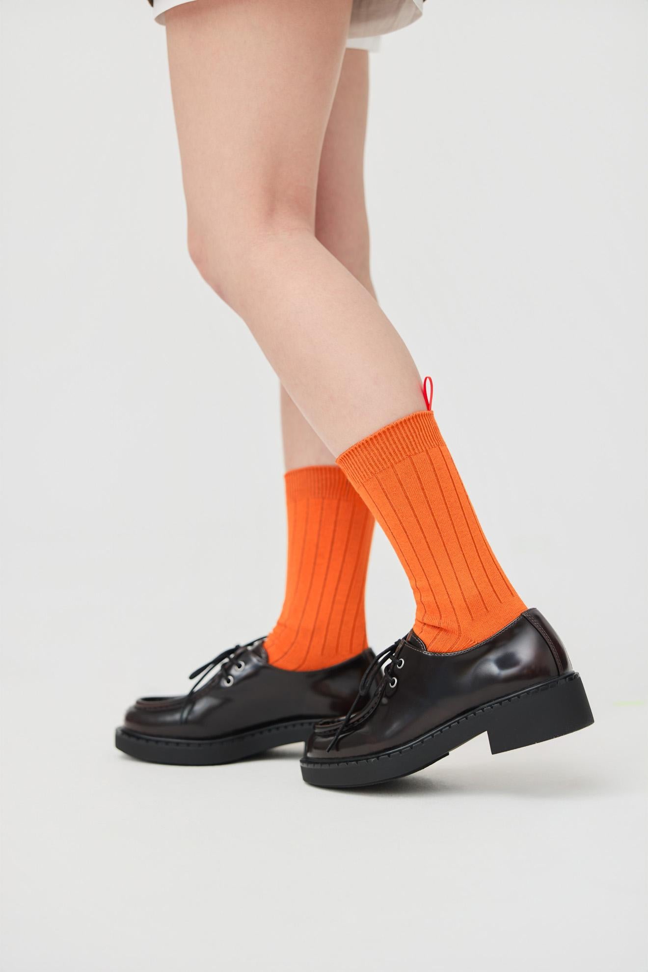 3EIGHTH | Tab Crew Socks In Orange