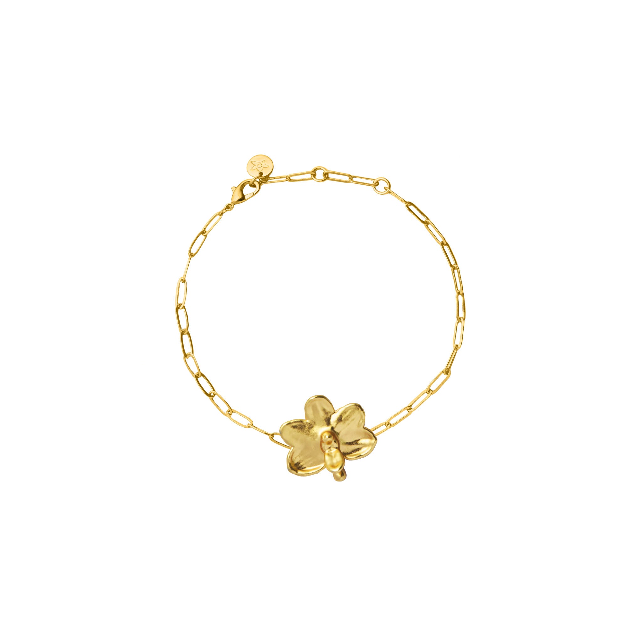 RISIS | Petite Orchid Paperclip Bracelet in Gold