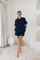 OLIVE BASICS | Joanna Reversible Boxy Denim Tee