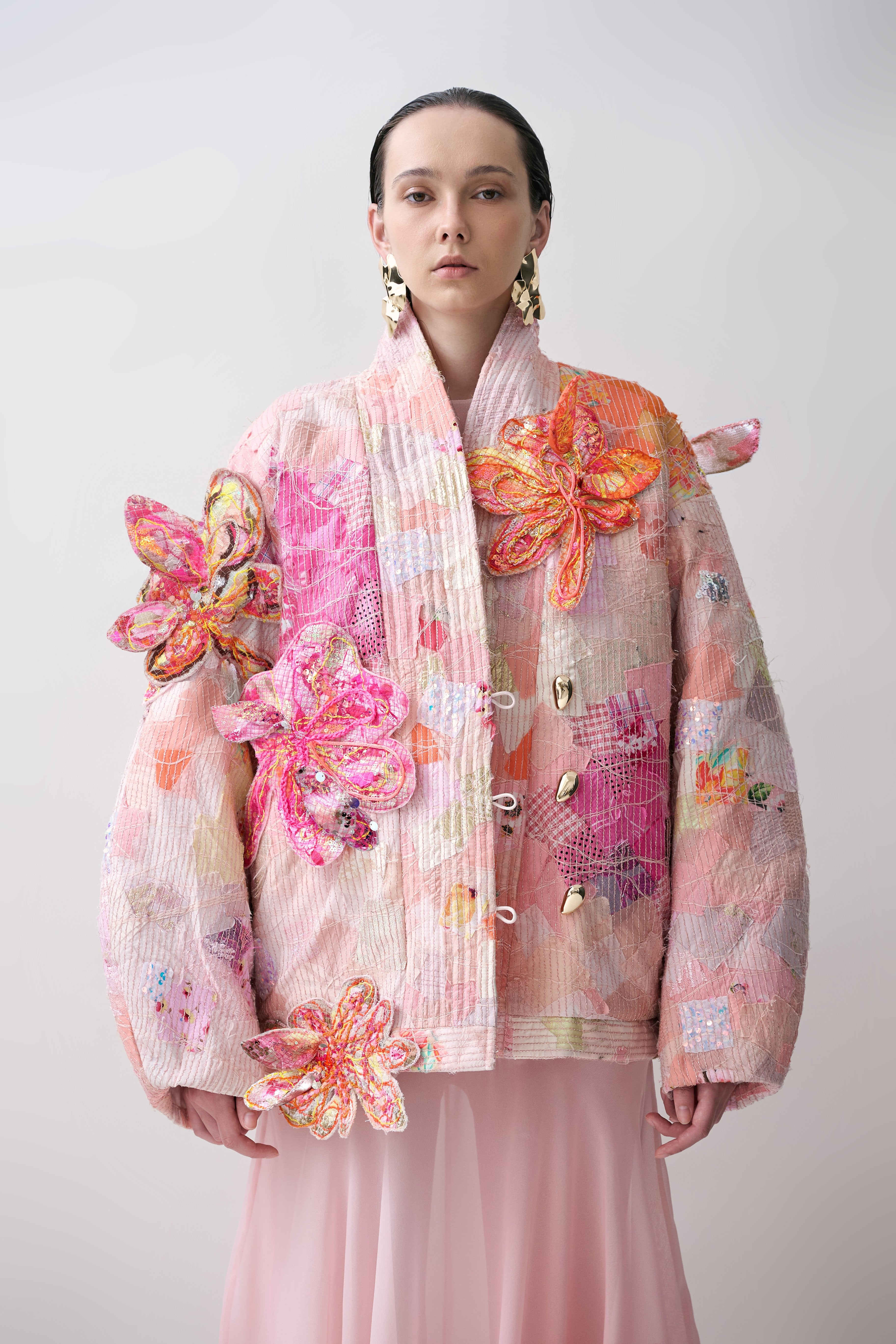 KHAAR | March Flower Bomber Jacket