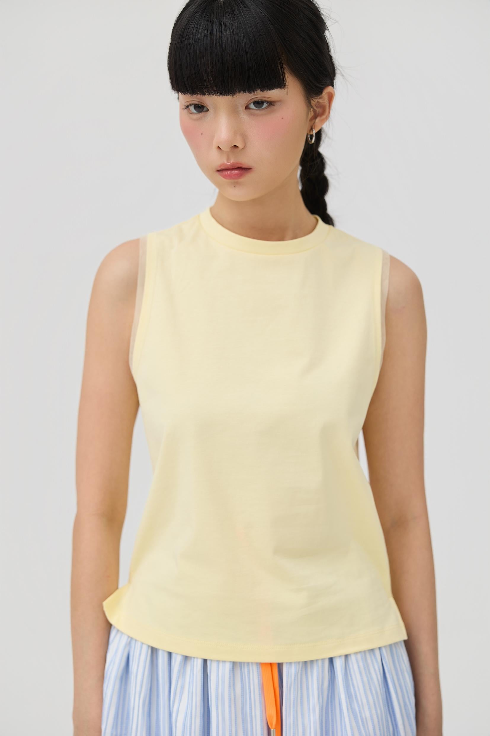 3EIGHTH | Kumo Muscle Tank | Butter Yellow