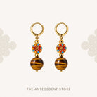 THE ANTECEDENT STORE | Oriental Blossom Tiger’s Eye Earrings