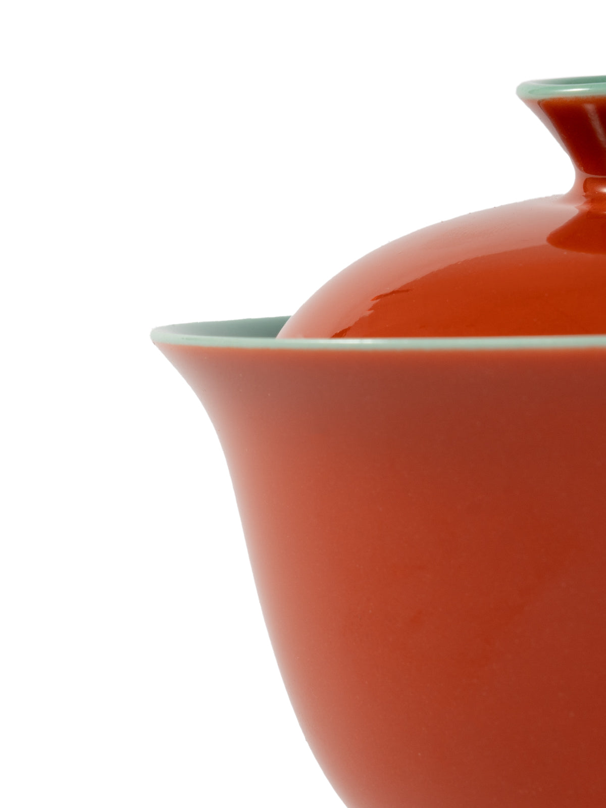 CRAFILAB | Brick Red & Turquoise Lucky Lidded Bowl