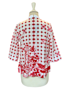 TRIOLOGIE | Kopitiam (R/W) Mandarin Collar Top
