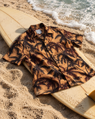DUXTON | Regular Fit Button Up Shirt | Beach Palms | Coral