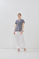 ANS.EIN | PEACOCK Navy Batik Kebaya Peplum Top