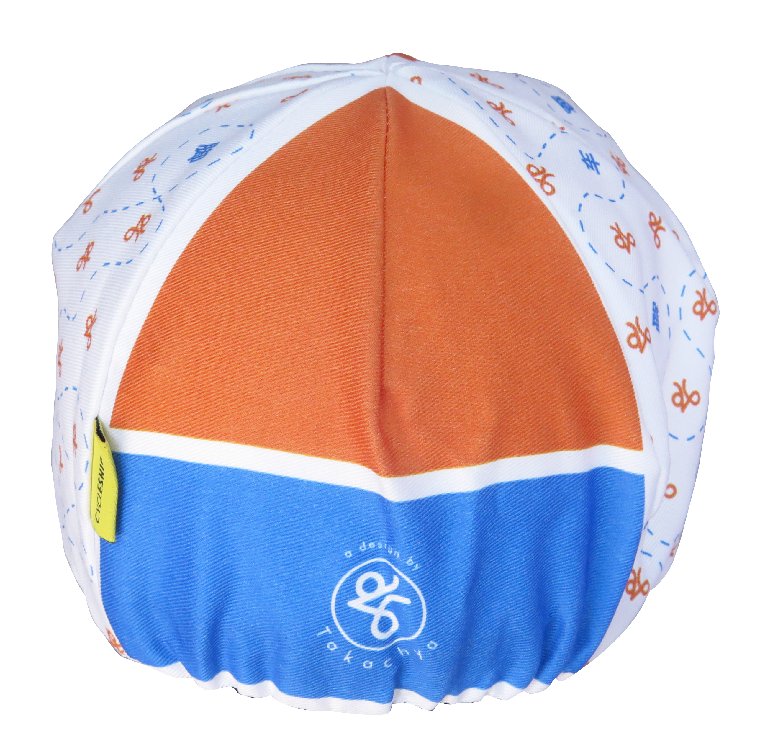 A DESIGN BY TAKACHYA | Cycling Cap - Cycle Shiok Orange Blue