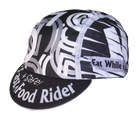 A DESIGN BY TAKACHYA | Cycling Cap - I Am Fast Food Rider (Greyscale)