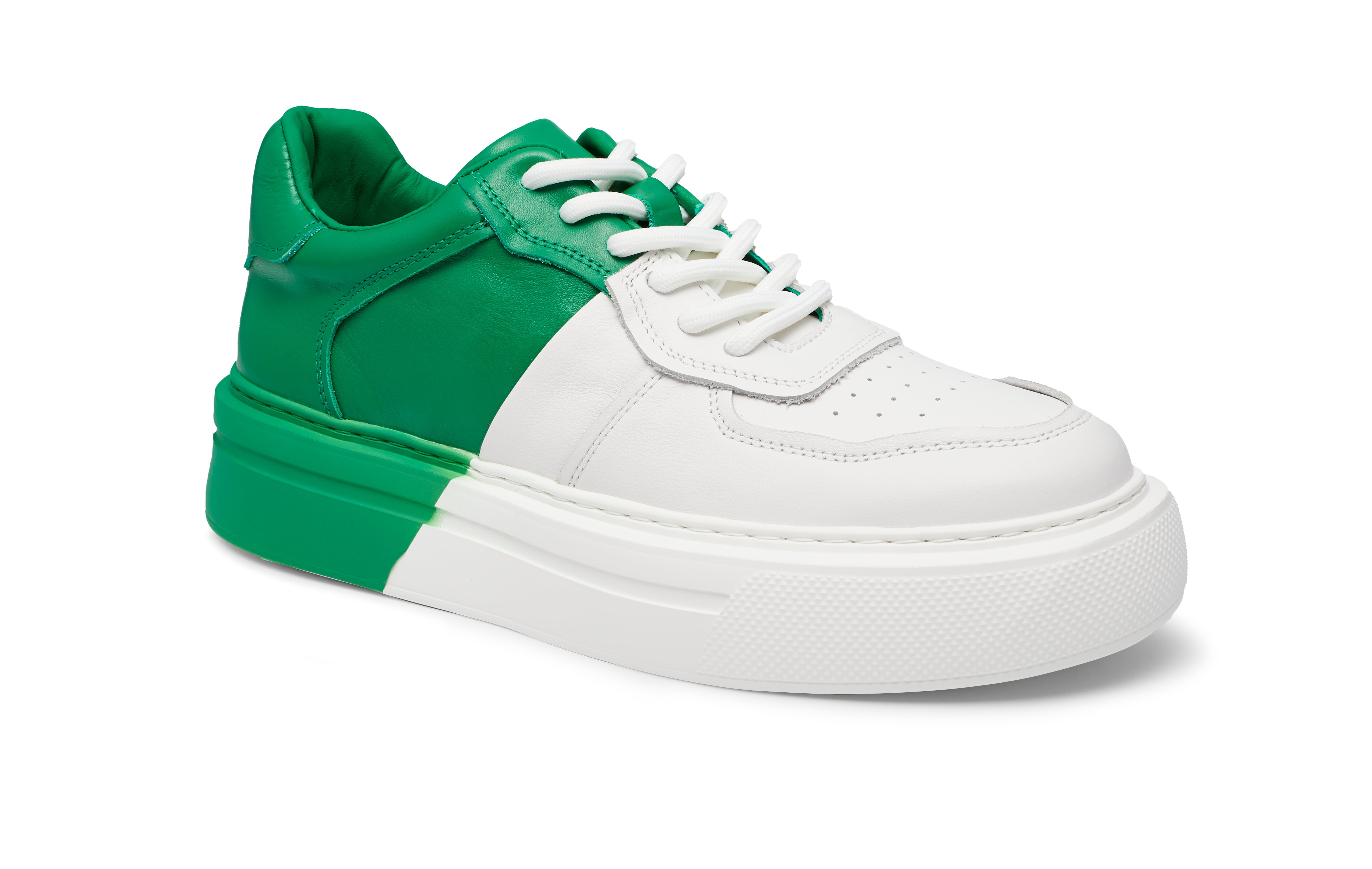 PROJECTWEAR | Fergie Dual Colour Leather Sneaker Green