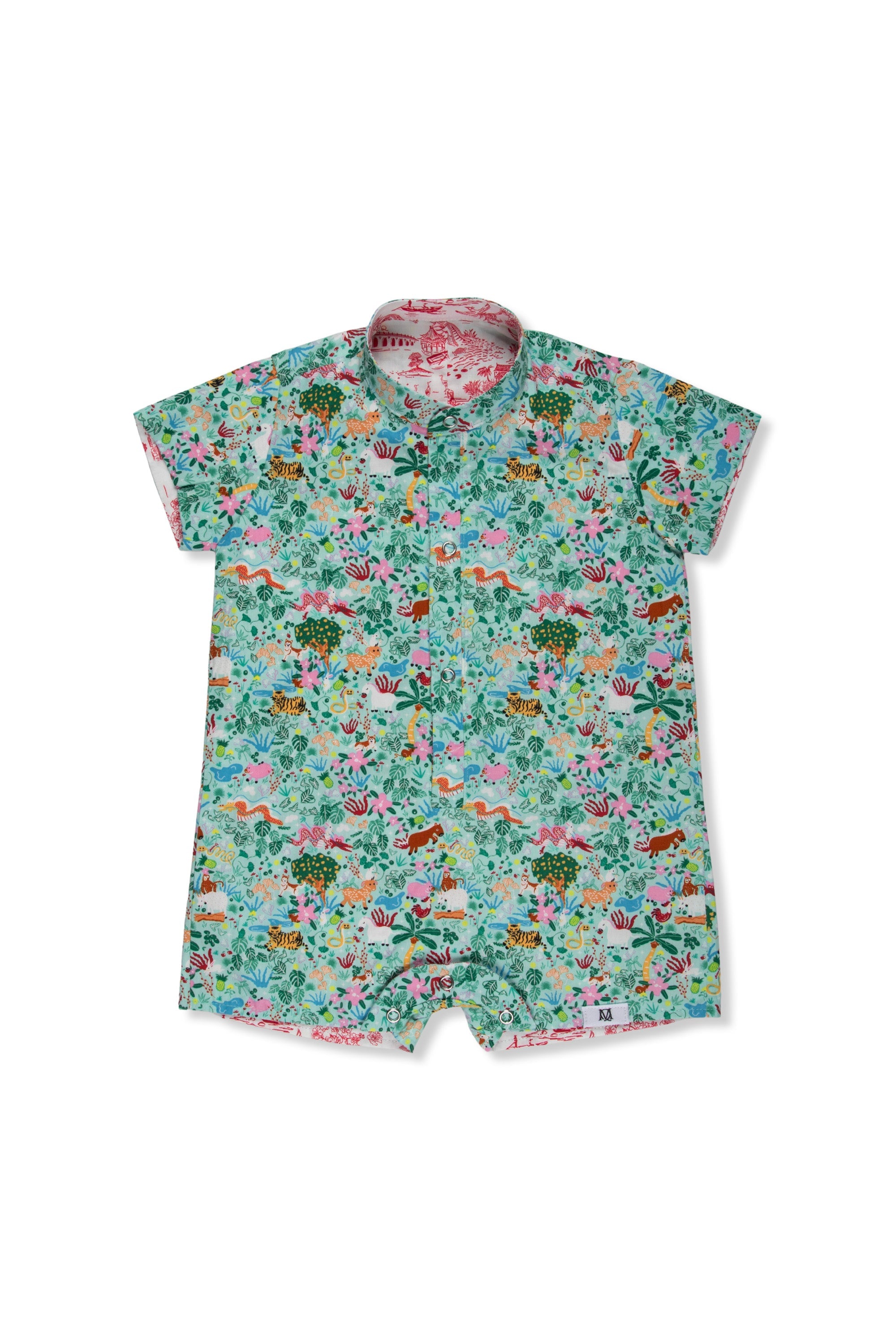 MAISON Q | Straits Tale Reversible Boy Onesie