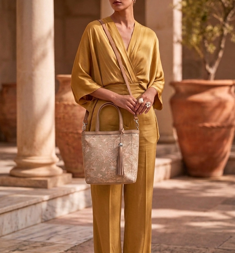 DESTI SAINT | Double Phoenix Floral Mini Shopper