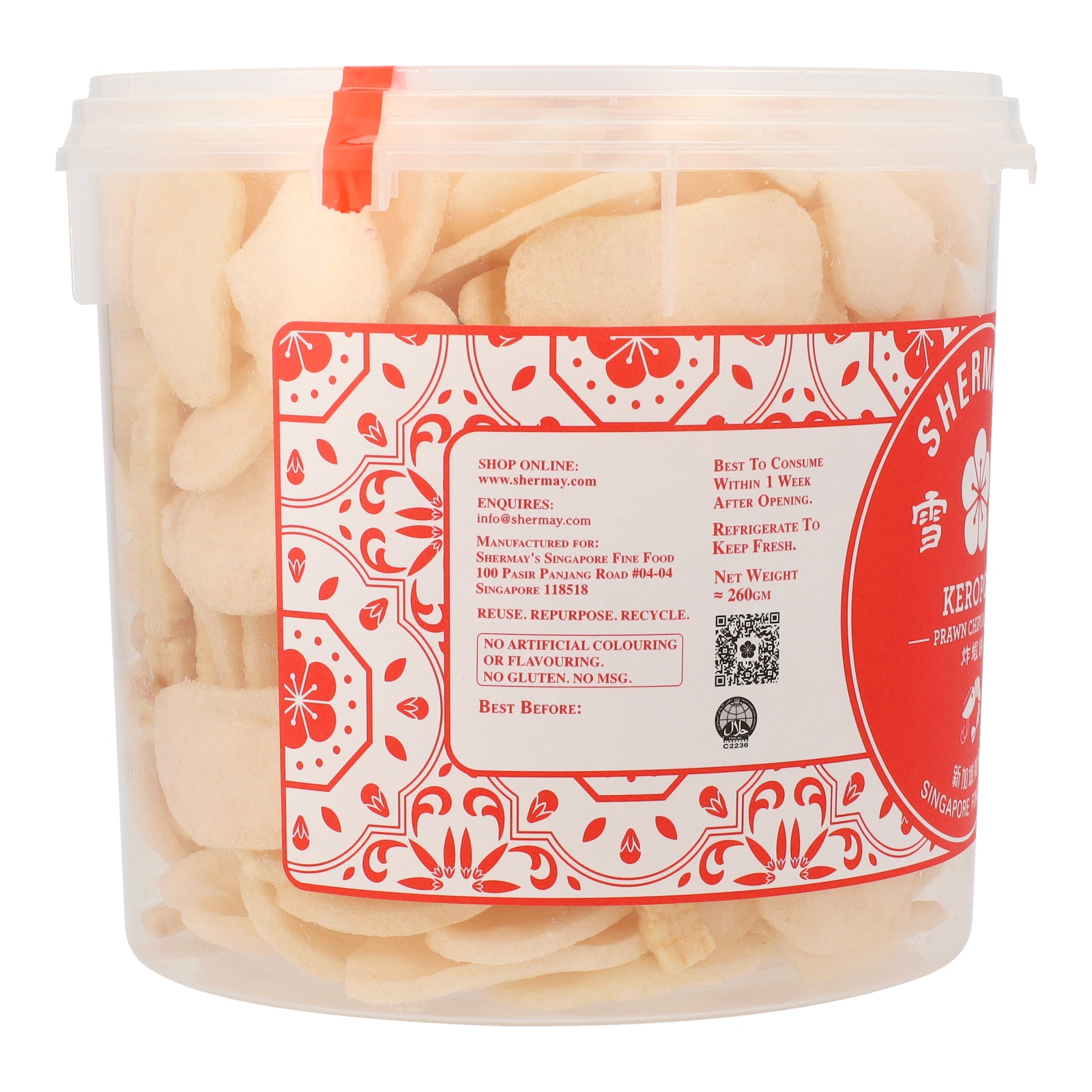 SHERMAY'S SINGAPORE FINE FOOD | SG60 Mixed Prawn Cracker Bucket