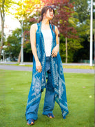 NIMBU | Maré Women's Kimono In Indigo Pretzel