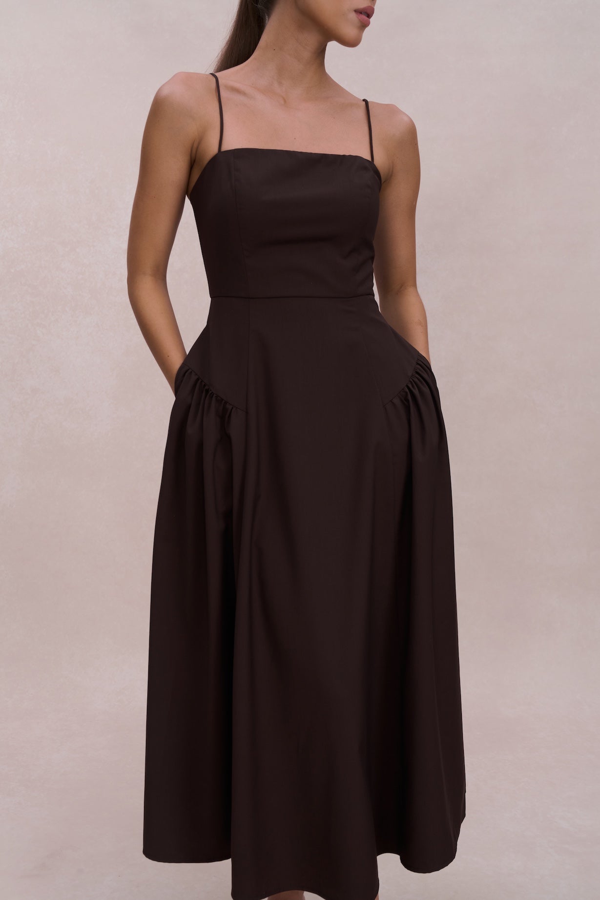 EMVY | Cambria Padded Dress - Brown