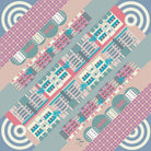 BINARY STYLE | Hip Tiong Bahru 115x115cm Square Scarf