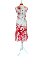 TRIOLOGIE | Kopitiam (R/W) Button Up Dress With Ruffles