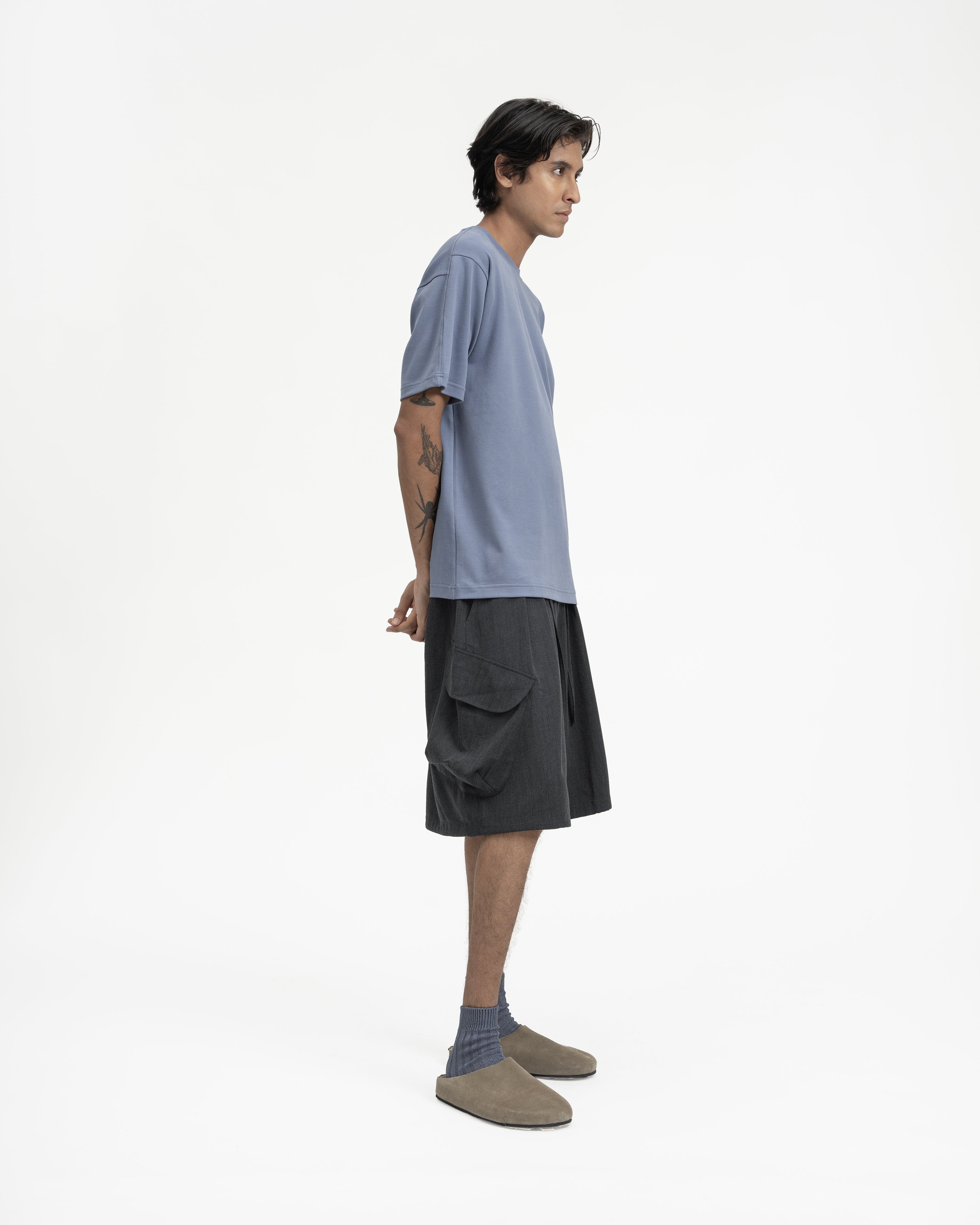 GRAYE | Cupro Signature Tee | Court Blue