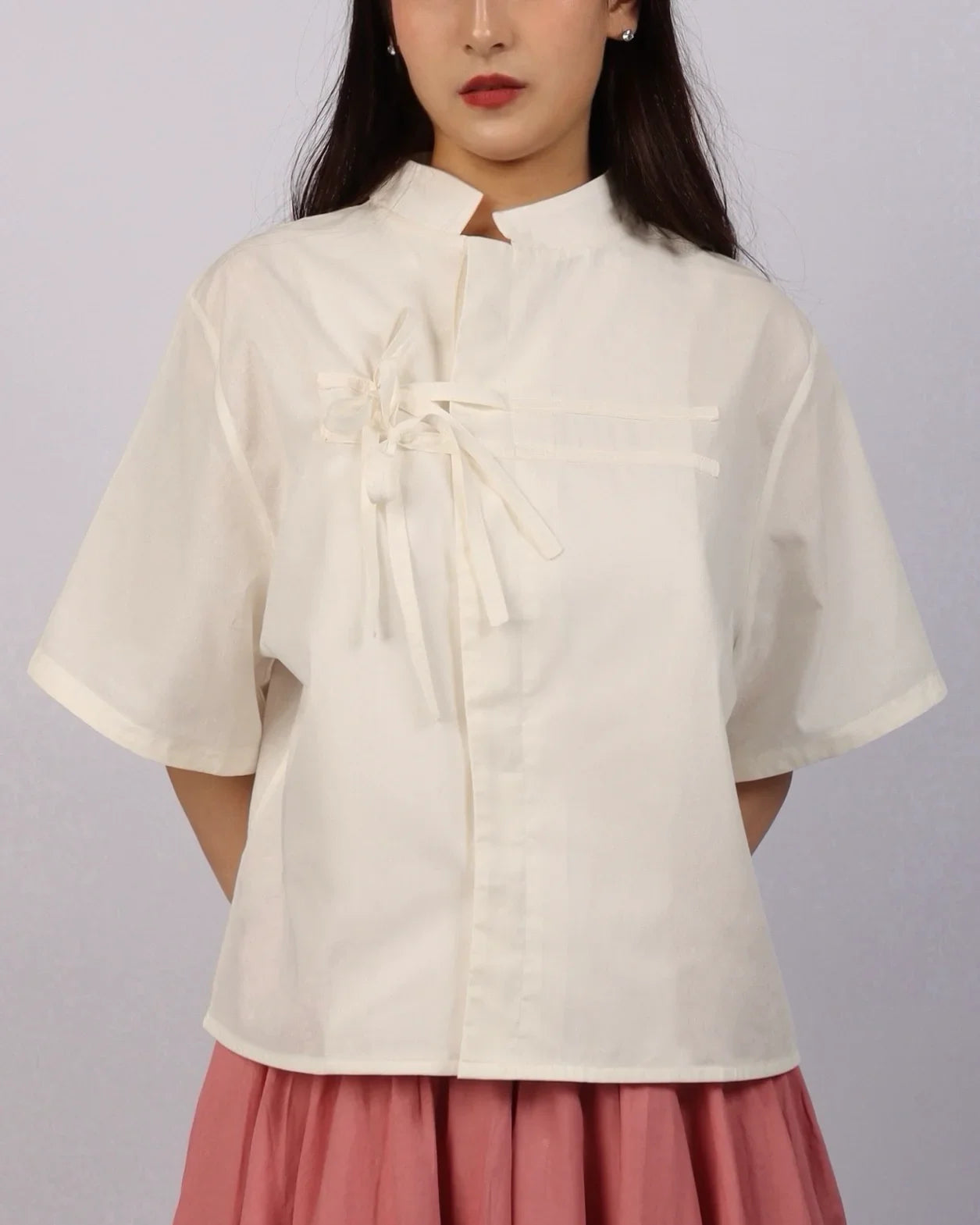 RAFFLES PRIVATO | MAL Mandarin Collar Boxy Shirt