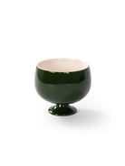 CRAFILAB | White Jade Clay Porcelain - Dark Green - Xia Yan Stemmed Teacup