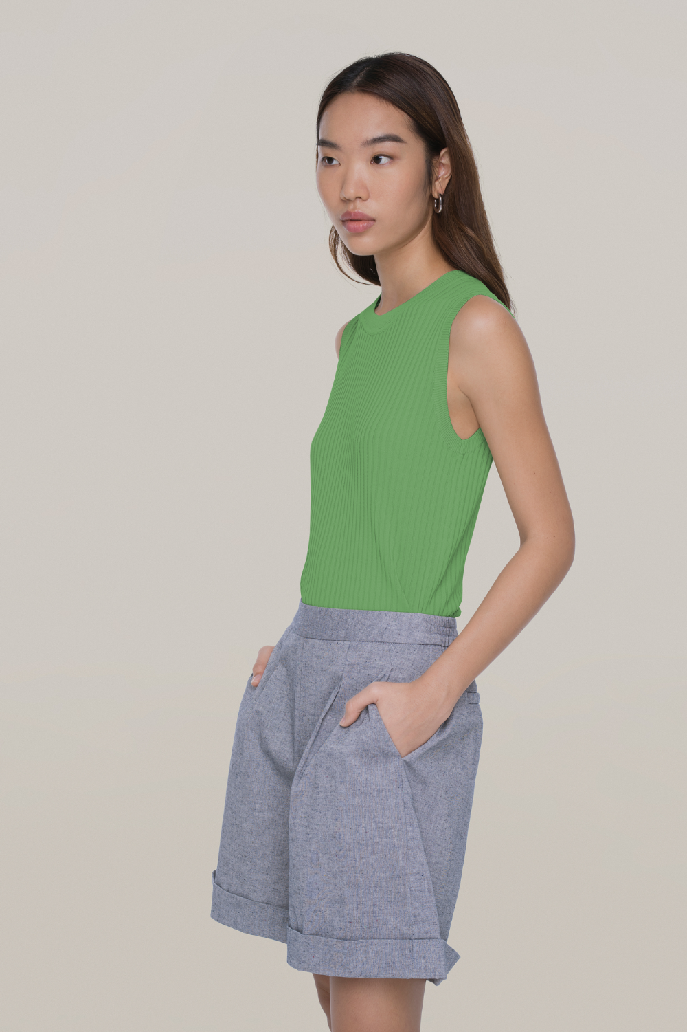 SABRINAGOH | Sulin Knit Top Parakeet