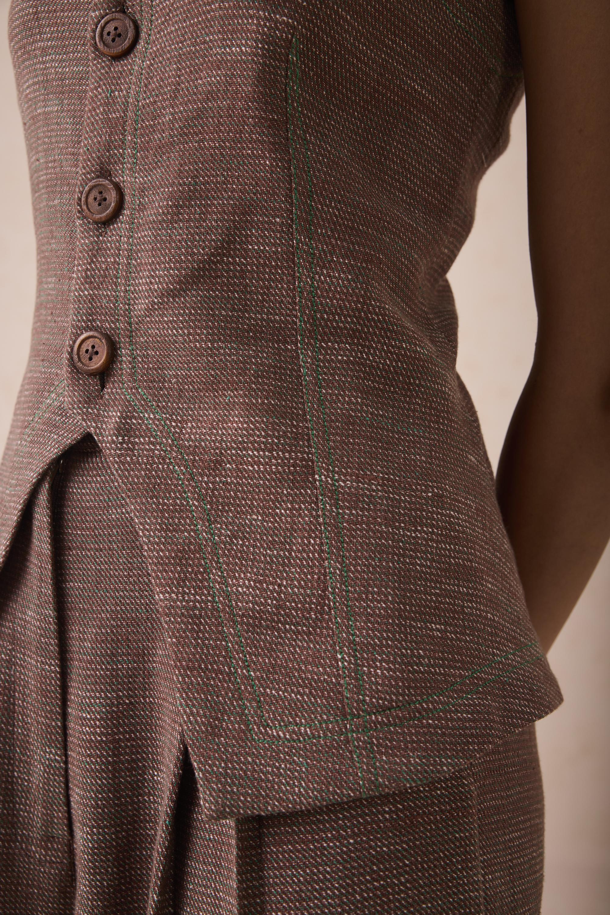 SUI | The Hazel Sun Handsun Handwoven Organic Cotton Waistcoat