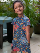 NIMBU | Jade Blue Girls Cheongsam Dress