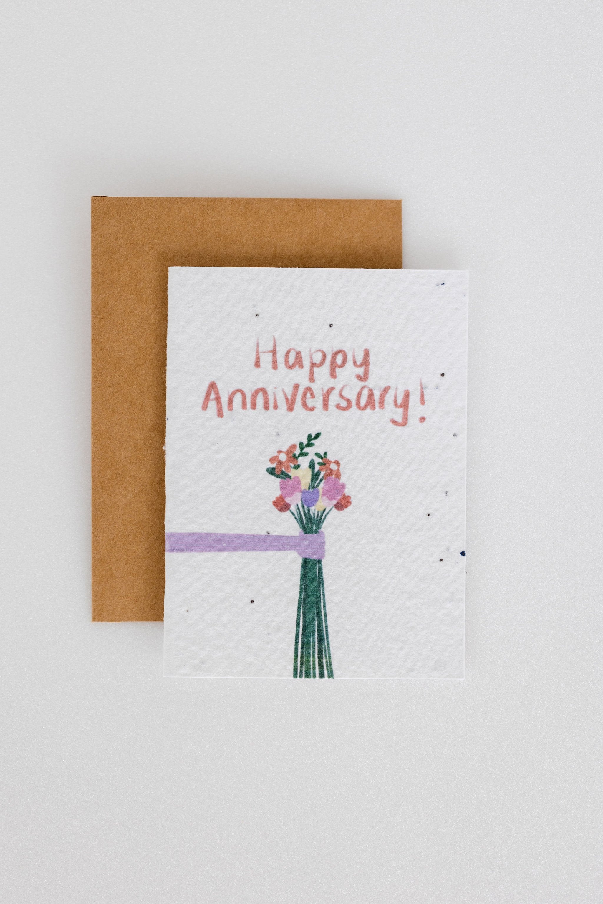 PURPLE AND PURE | Plantable Greeting Card | Happy Anniversary