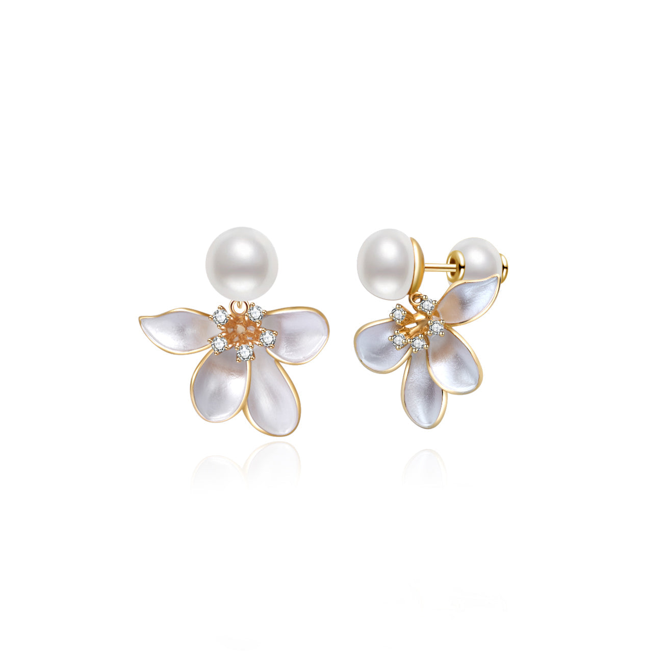PEARLY LUSTRE | Top Grade Freshwater Pearl Earrings WE00802 | ORCHID