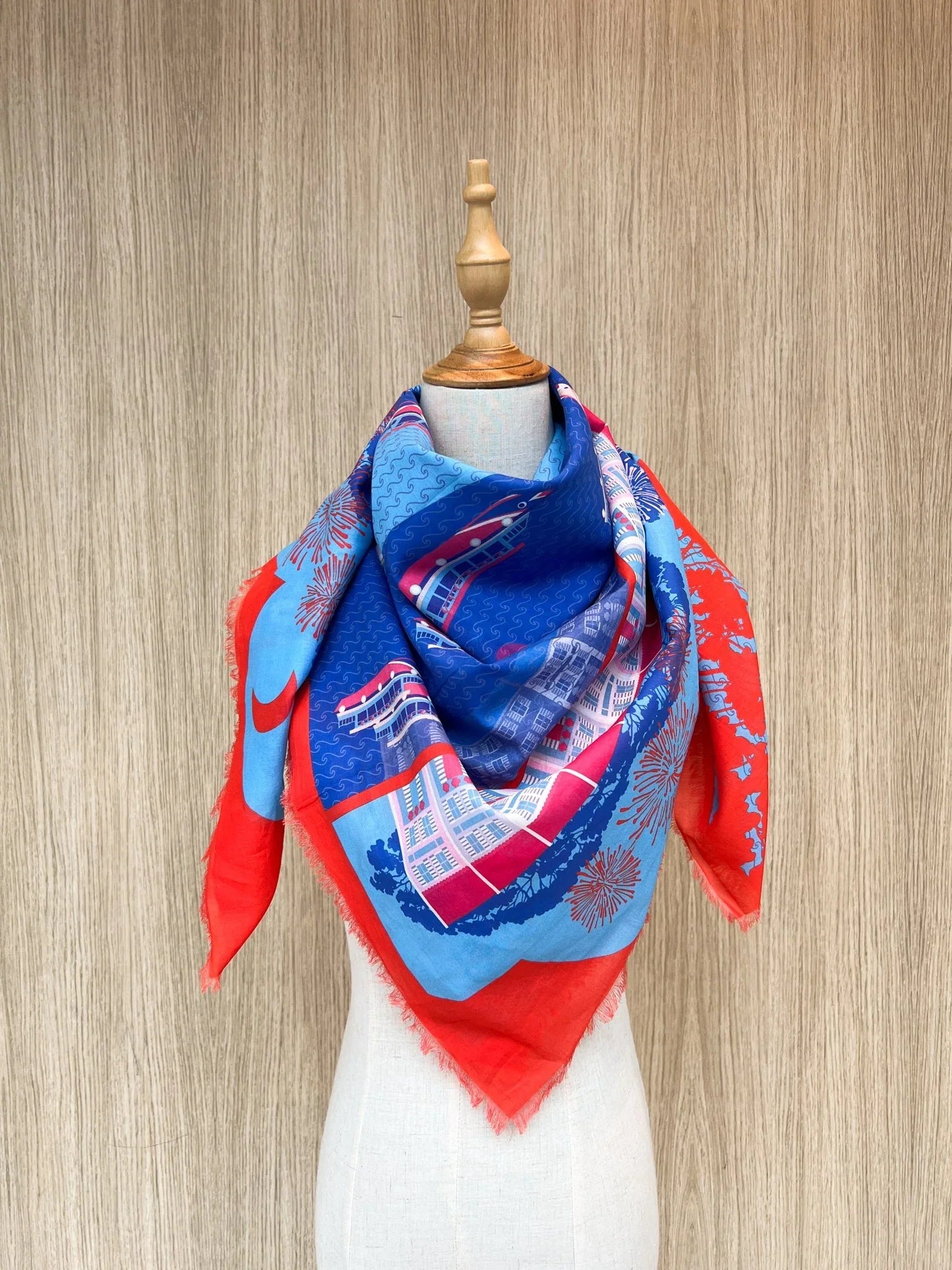 BINARY STYLE | Night At The Singapore Quay Silk Scarf