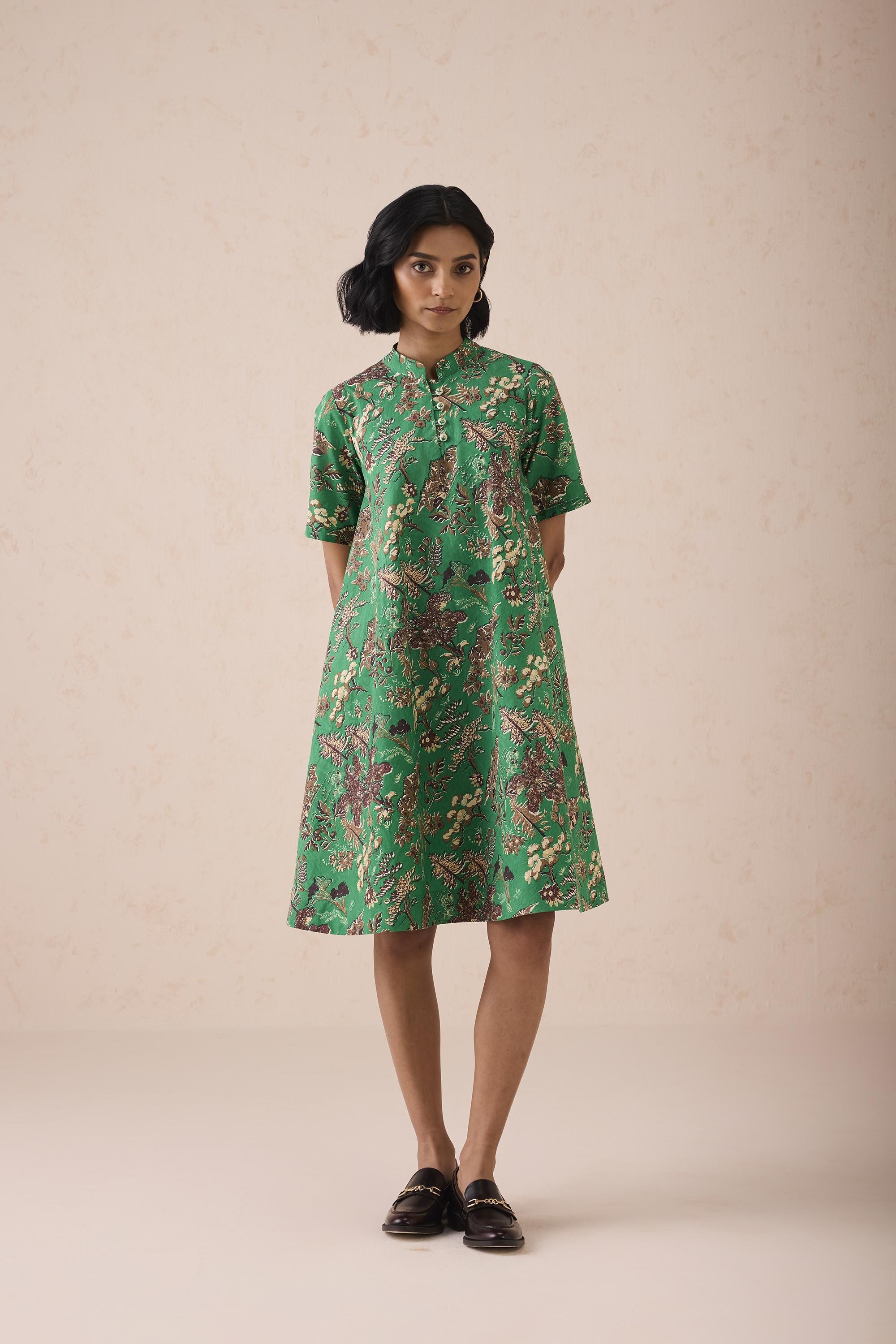 SUI | The Harmony Mandarin Collar Organic Cotton Dress