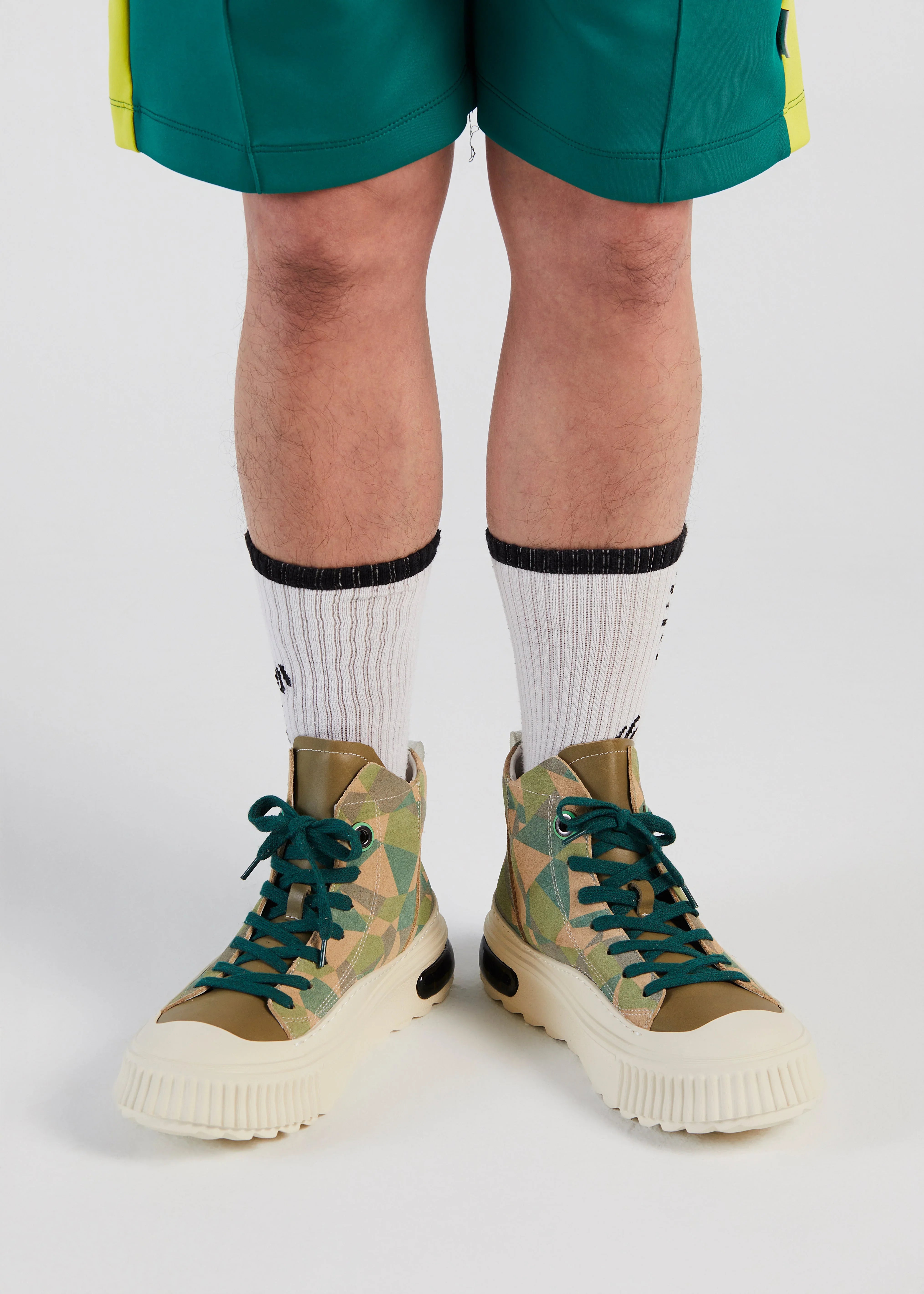 PROJECTWEAR | Farrell Mid Cut Leather Sneaker Green