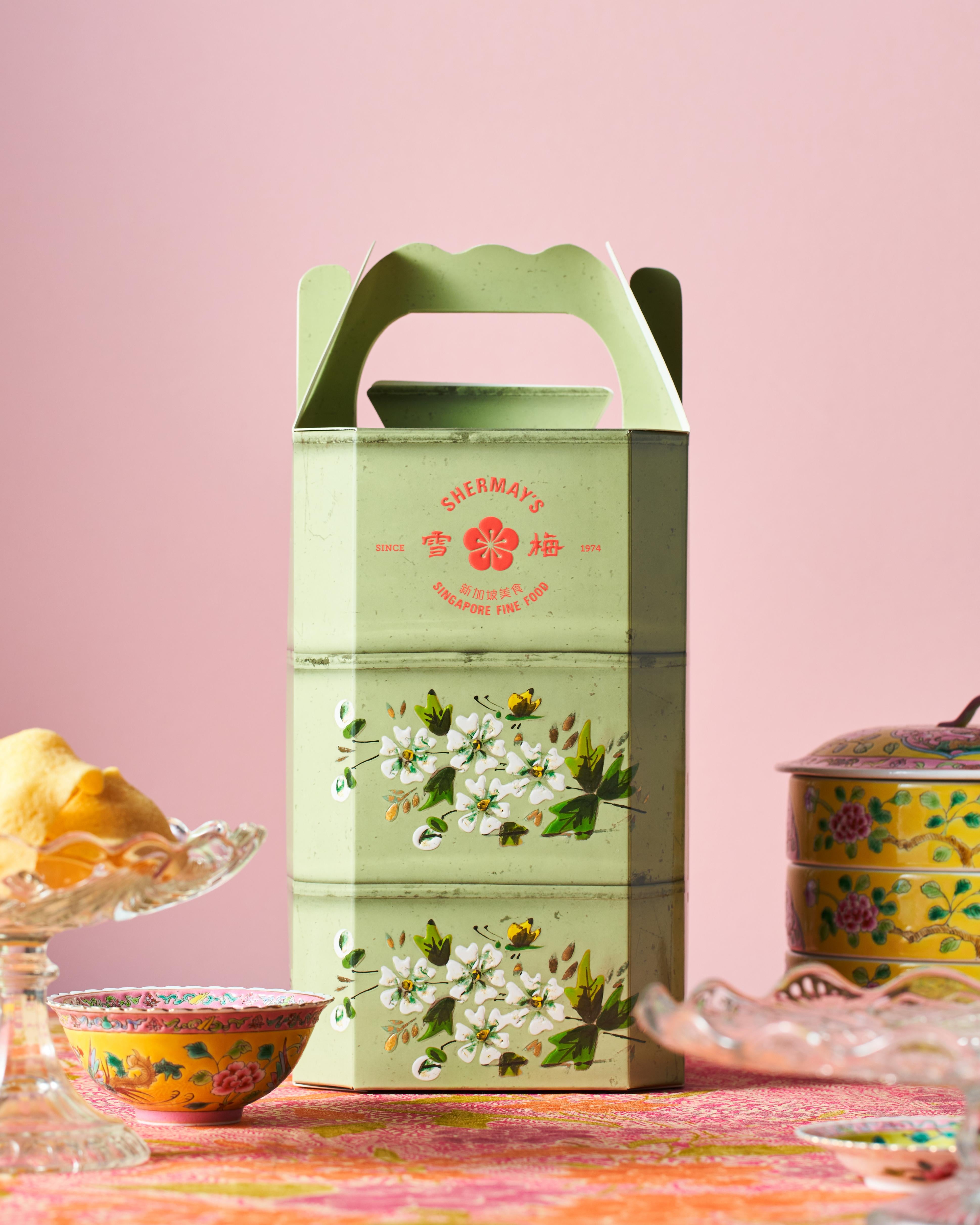 SHERMAY'S SINGAPORE FINE FOOD | Straits Green Tingkat Gift Set - Vegan