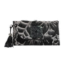 DESTI SAINT | Hand Etched Leather Envelope With Obsidian Ingot