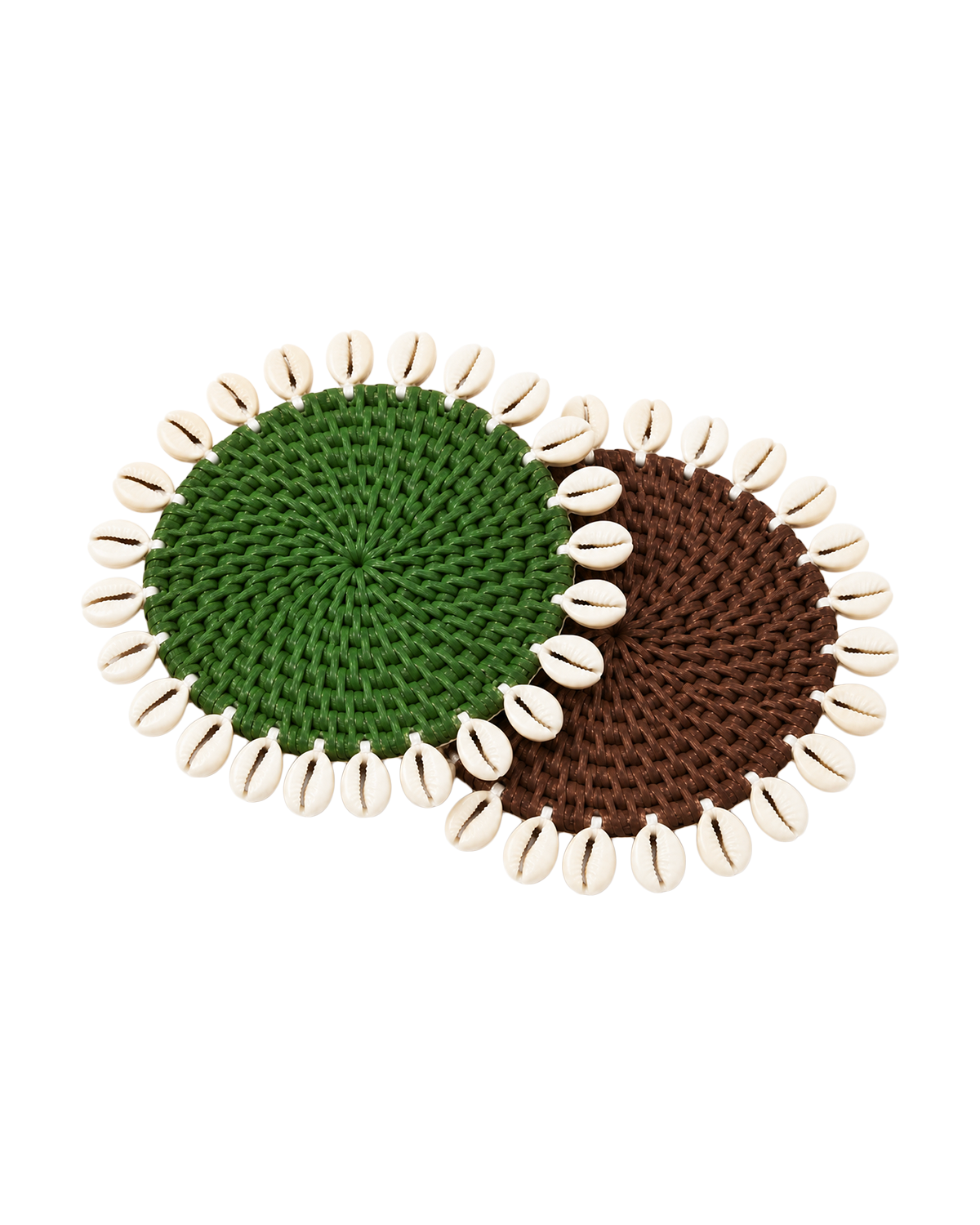 MEJA MAISON DE BALI | The Amour Oil Green Cowrie Coaster
